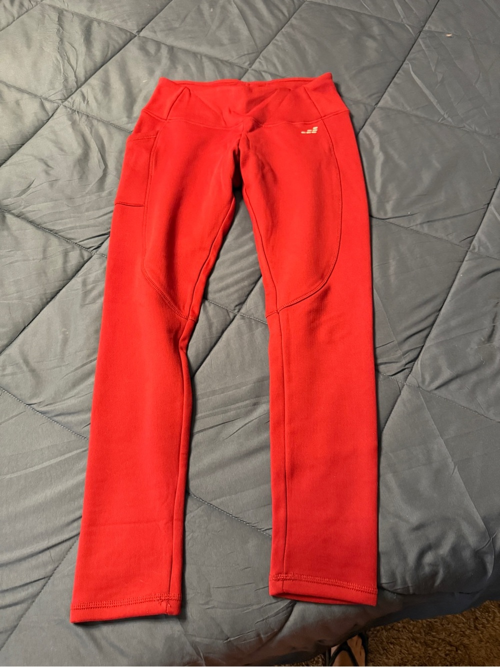 Red ladies Active Leggings with Side Pocket